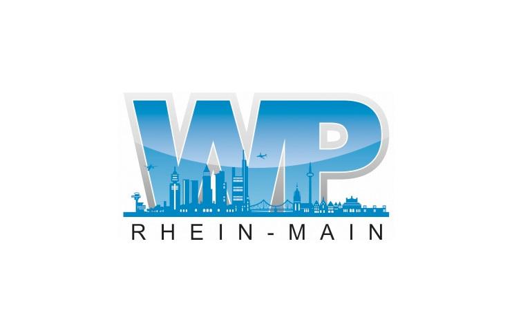 Logo mit den Buchstaben "WP" und einer stilisierten Skyline der Rhein-Main-Region in Blau- und Graut&ouml;nen.