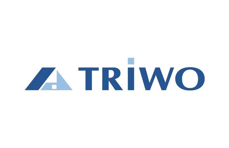 Logo der Firma TRIWO mit geometrischen Formen in Blau und Hellblau. Der Schriftzug ist modern und klar gestaltet.