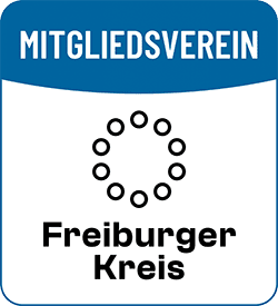 Logo des Freiburger Kreises mit dem Text "MITGLIEDSVERZEIN" und einem Kreis aus Punkten.